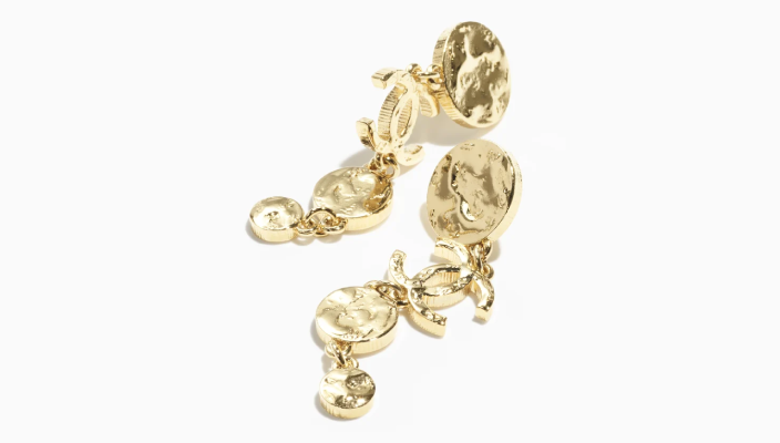 Chanel耳環 – 水晶夾款耳環